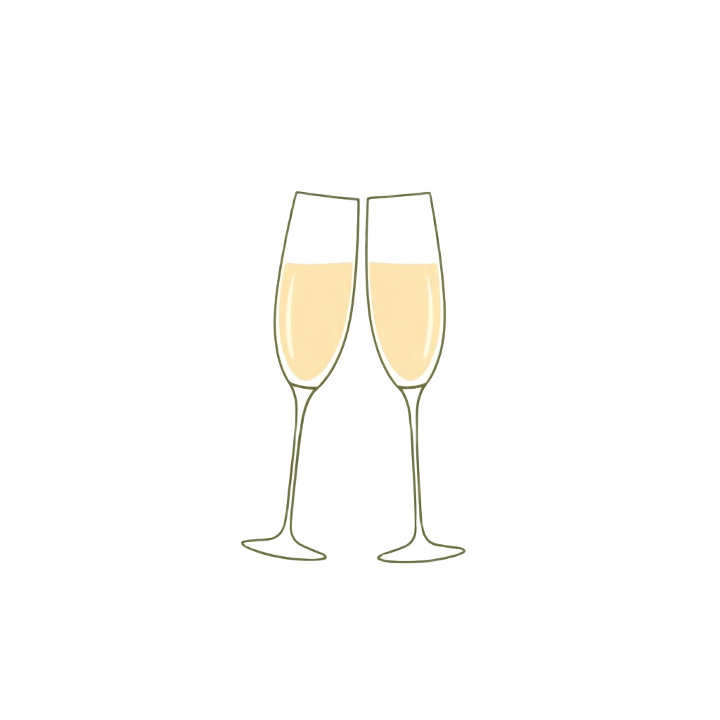 Champagne glasses toasting