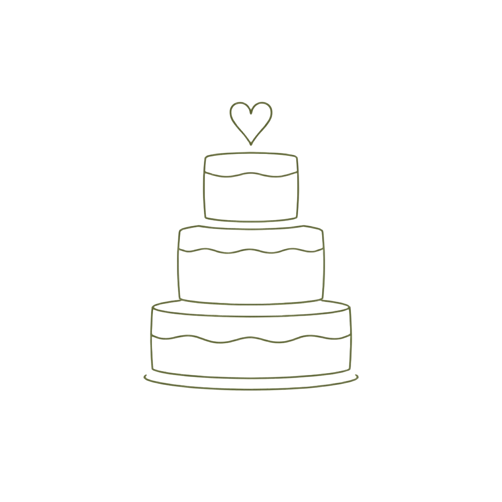 Tiered wedding cake